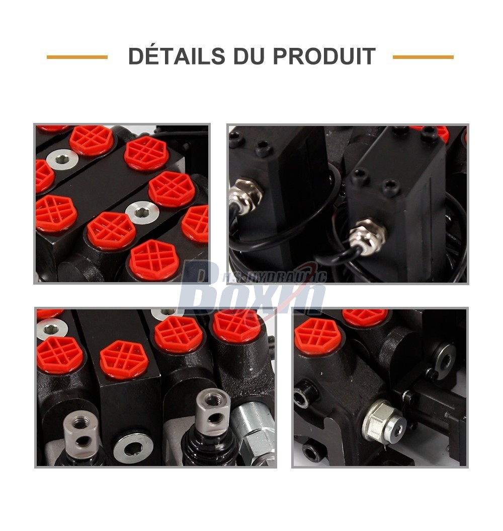 DCV60 Moteur électrique 2 tiroirs Distributeur directionnel sectionnel